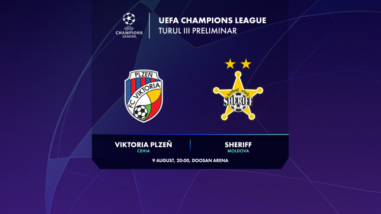 AVANCRONICĂ. Sheriff joacă astăzi în UEFA Champions League