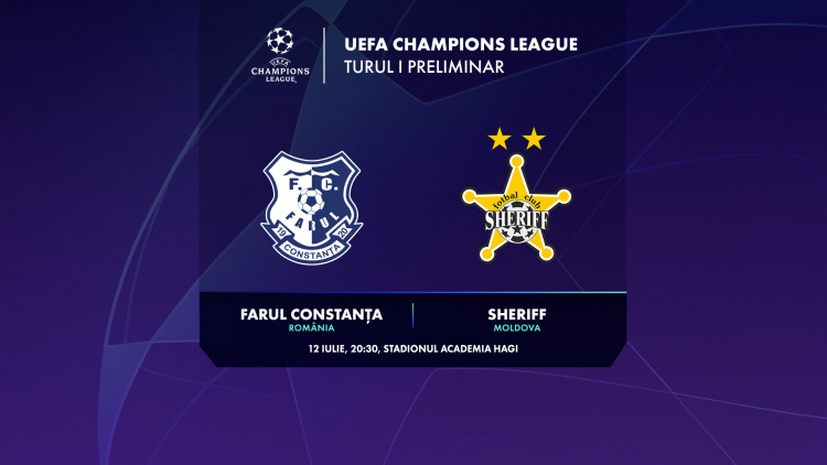 Avancronică. Farul – Sheriff în Preliminariile UEFA Champions League, de la ora 20:30