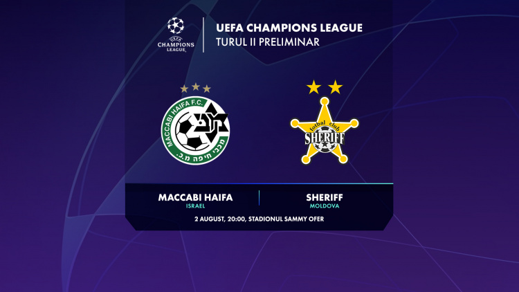 Avancronică. UEFA Champions League. Maccabi Haifa - Sheriff, de la ora 20:00
