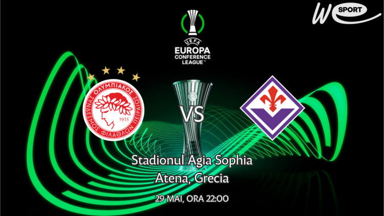 Finala Conference League 2023/24. Olympiacos - Fiorentina, în direct la WE SPORT  